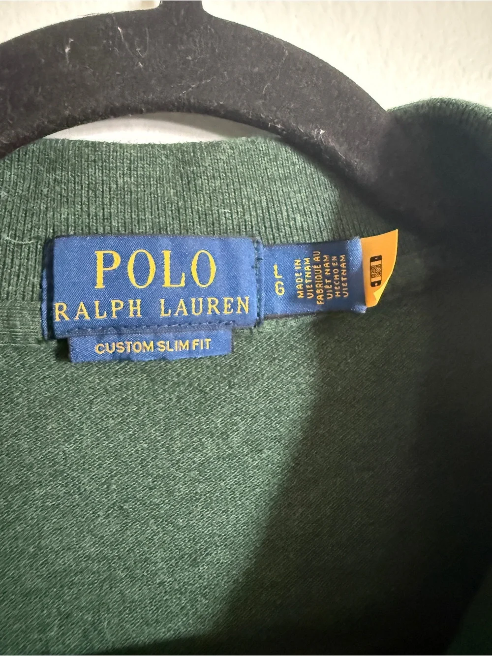 Polo by Ralph Lauren Dark Green Long-Sleeve Polo with Red Logo